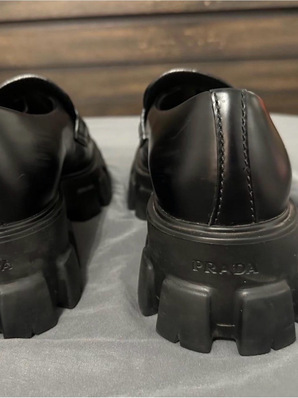 Prada Black Leather Loafers - Picture 2 of 3